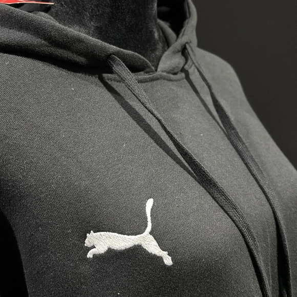 Puma Fleece Hoodie,drawcord,knit cuffs/waist embroidered logo,pouch pocket - Picture 3 of 10